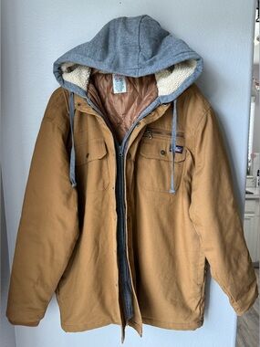 Dickies Men’s Fleece Hooded Duck Shirt Jacket Size XL 46-48 Midweight Design